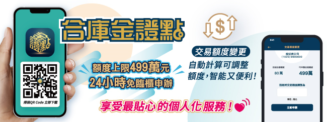合庫金證點交易額度上限499萬元